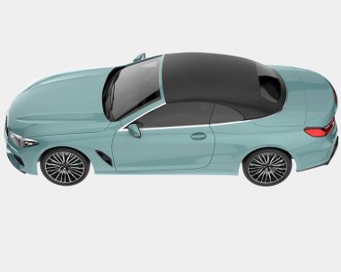 Spor araba arka planda izole edildi. 3d görüntüleme - illüstrasyon