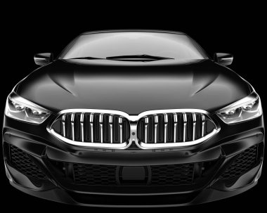 Spor araba arka planda izole edildi. 3d görüntüleme - illüstrasyon