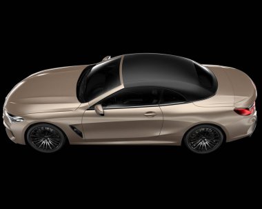 Spor araba arka planda izole edildi. 3d görüntüleme - illüstrasyon