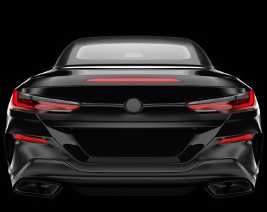 Spor araba arka planda izole edildi. 3d görüntüleme - illüstrasyon