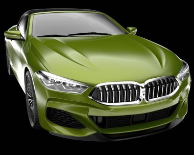 Sport car isolated on background. 3d rendering - illustration