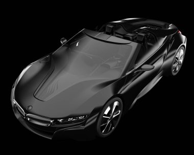 Spor araba arka planda izole edildi. 3d görüntüleme - illüstrasyon