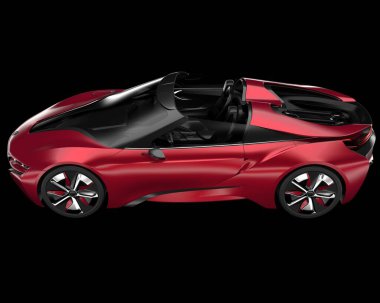 Spor araba arka planda izole edildi. 3d görüntüleme - illüstrasyon