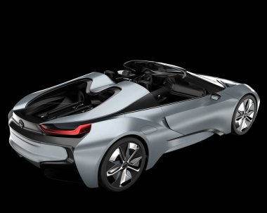 Spor araba arka planda izole edildi. 3d görüntüleme - illüstrasyon