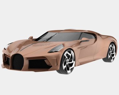 Spor araba arka planda izole edildi. 3d görüntüleme - illüstrasyon