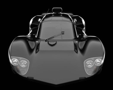 Spor araba arka planda izole edildi. 3d görüntüleme - illüstrasyon