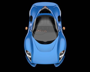 Spor araba arka planda izole edildi. 3d görüntüleme - illüstrasyon