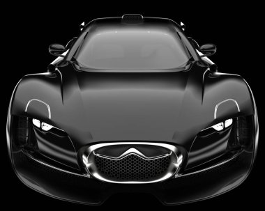 Spor araba arka planda izole edildi. 3d görüntüleme - illüstrasyon