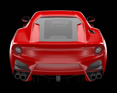 Spor araba arka planda izole edildi. 3d görüntüleme - illüstrasyon