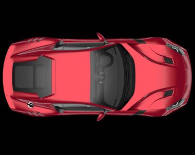 Spor araba arka planda izole edildi. 3d görüntüleme - illüstrasyon