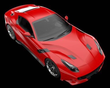 Spor araba arka planda izole edildi. 3d görüntüleme - illüstrasyon