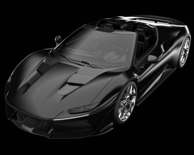 Spor araba arka planda izole edildi. 3d görüntüleme - illüstrasyon