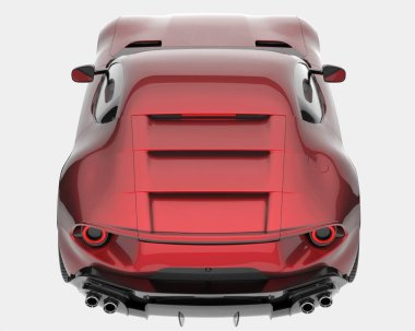 Spor araba arka planda izole edildi. 3d görüntüleme - illüstrasyon