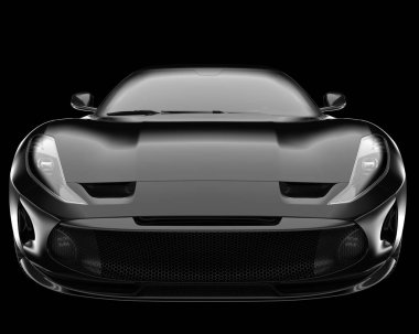 Spor araba arka planda izole edildi. 3d görüntüleme - illüstrasyon