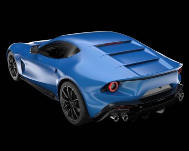 Arka planda izole edilmiş süper araba. 3d görüntüleme - illüstrasyon