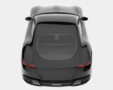 Arka planda izole edilmiş süper araba. 3d görüntüleme - illüstrasyon