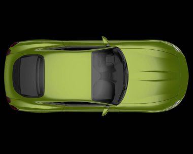 Arka planda izole edilmiş süper araba. 3d görüntüleme - illüstrasyon