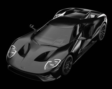 Spor araba arka planda izole edildi. 3d görüntüleme - illüstrasyon