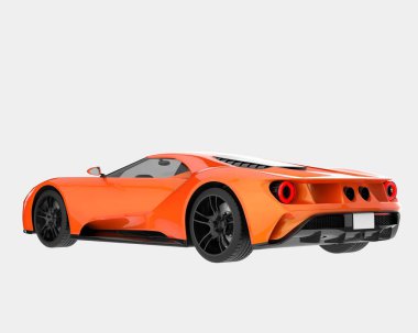 Spor araba arka planda izole edildi. 3d görüntüleme - illüstrasyon