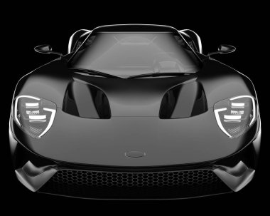 Spor araba arka planda izole edildi. 3d görüntüleme - illüstrasyon