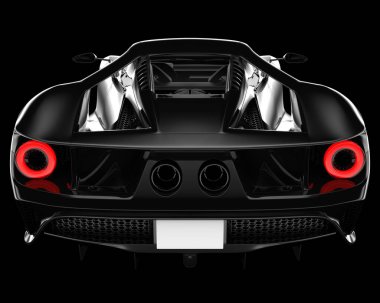 Spor araba arka planda izole edildi. 3d görüntüleme - illüstrasyon