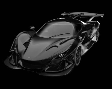 Spor araba arka planda izole edildi. 3d görüntüleme - illüstrasyon