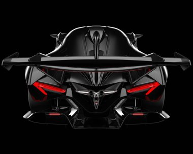 Spor araba arka planda izole edildi. 3d görüntüleme - illüstrasyon