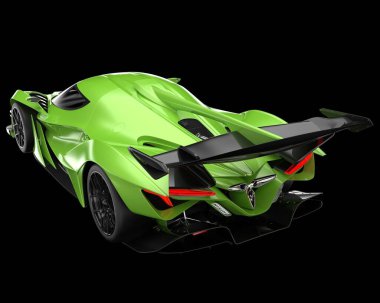 Spor araba arka planda izole edildi. 3d görüntüleme - illüstrasyon