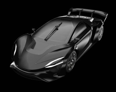 Arka planda izole edilmiş süper araba. 3d görüntüleme - illüstrasyon