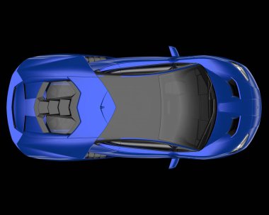 Arka planda hızlı araç izole edildi. 3d görüntüleme - illüstrasyon