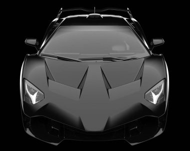 Spor araba arka planda izole edildi. 3d görüntüleme - illüstrasyon