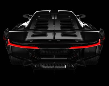 Spor araba arka planda izole edildi. 3d görüntüleme - illüstrasyon