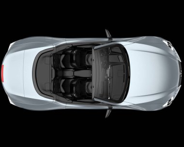 Spor araba arka planda izole edildi. 3d görüntüleme - illüstrasyon