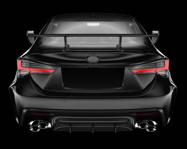 Spor araba arka planda izole edildi. 3d görüntüleme - illüstrasyon