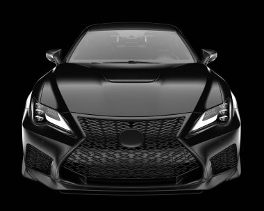 Spor araba arka planda izole edildi. 3d görüntüleme - illüstrasyon