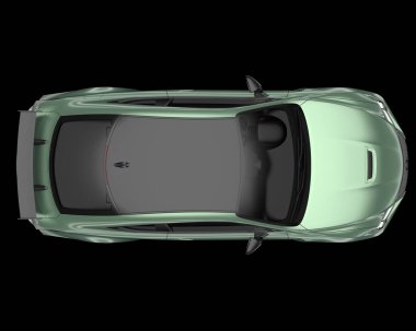 Spor araba arka planda izole edildi. 3d görüntüleme - illüstrasyon