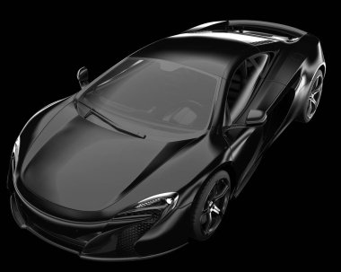 Spor araba arka planda izole edildi. 3d görüntüleme - illüstrasyon