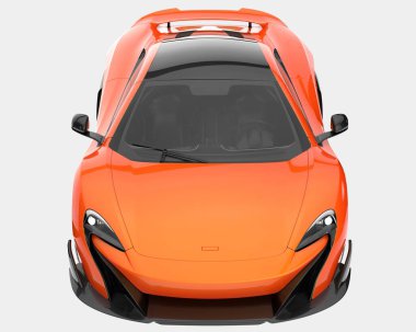 Sport car isolated on background. 3d rendering - illustration