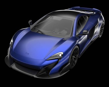 Sport car isolated on background. 3d rendering - illustration