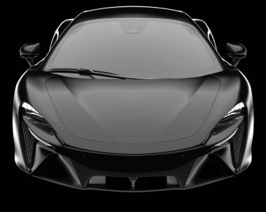 Spor araba arka planda izole edildi. 3d görüntüleme - illüstrasyon