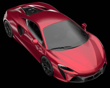 Spor araba arka planda izole edildi. 3d görüntüleme - illüstrasyon