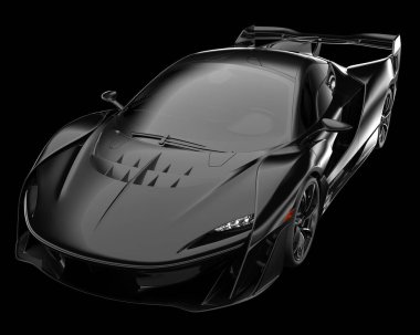 Spor araba arka planda izole edildi. 3d görüntüleme - illüstrasyon