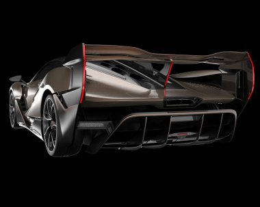 Spor araba arka planda izole edildi. 3d görüntüleme - illüstrasyon