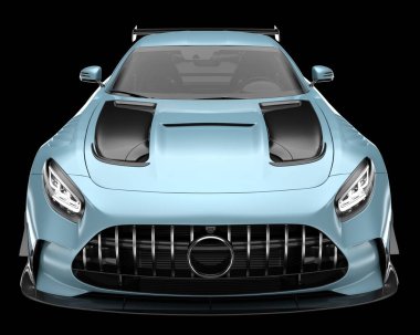 Spor araba arka planda izole edildi. 3d görüntüleme - illüstrasyon