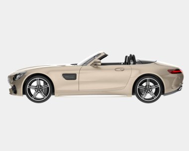 Spor araba arka planda izole edildi. 3d görüntüleme - illüstrasyon