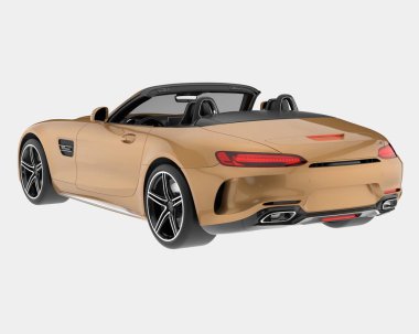 Sport car isolated on background. 3d rendering - illustration