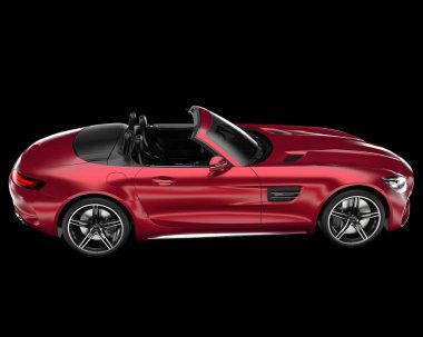 Sport car isolated on background. 3d rendering - illustration