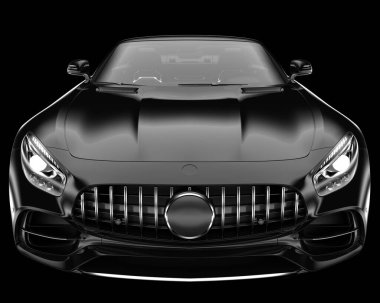 Spor araba arka planda izole edildi. 3d görüntüleme - illüstrasyon