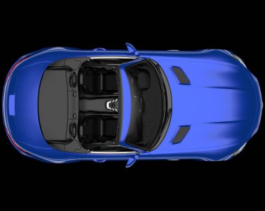 Spor araba arka planda izole edildi. 3d görüntüleme - illüstrasyon