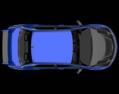 Spor araba arka planda izole edildi. 3d görüntüleme - illüstrasyon